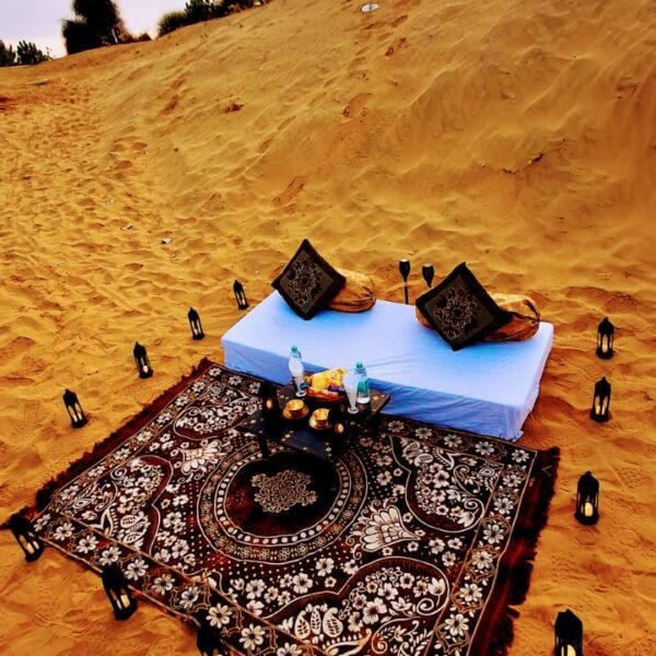 dinner on dunes jaisalmer - Rajasthan Desert Safari Camp dinner on dunes jaisalmer